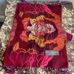100% Cashmere Floral Scarf Scotland